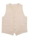 Paolo Pecora Beige Waistcoat In Beige