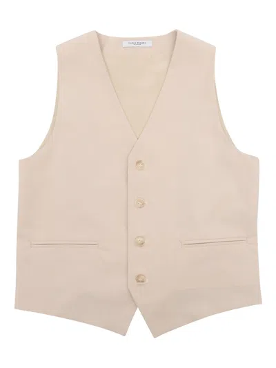 PAOLO PECORA BEIGE WAISTCOAT