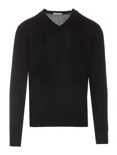 Paolo Pecora Black Sweater In Blue