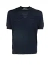 Paolo Pecora Blue Cotton And Silk T-shirt