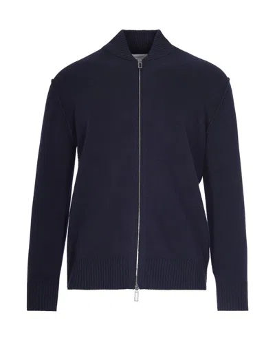 PAOLO PECORA BLUE VIRGIN WOOL CARDIGAN