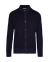 Paolo Pecora Button-down Wool Sweater In Blue