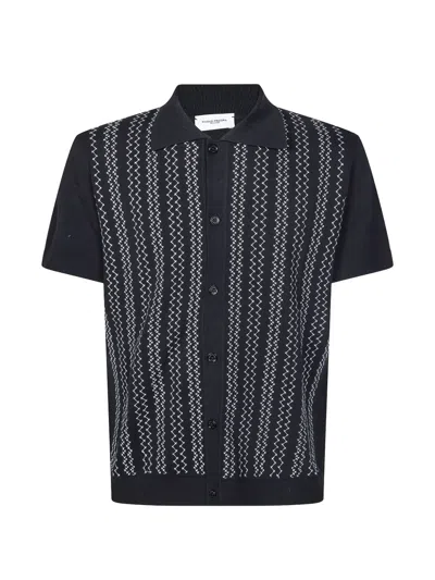 Paolo Pecora Bowling Patterned Cardigan In Black