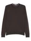 Paolo Pecora Silk-blend Jumper In Brown