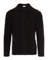 Paolo Pecora Brown Knit Cardigan In Black