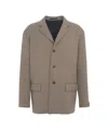 Paolo Pecora Brown Single-breasted Blazer With Notched Collar And Flap Pockets In Brown