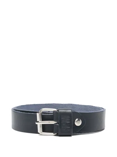 Paolo Pecora Kids' Buckle Leather Belt In Blue