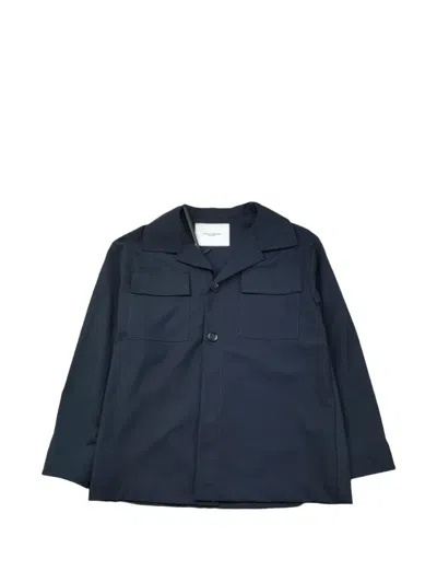 Paolo Pecora Button Flap Jacket In Blue