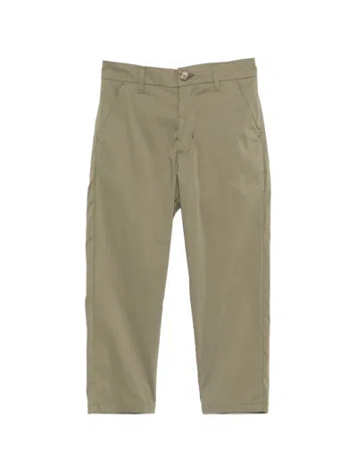 Paolo Pecora Kids' Button Trousers In Green