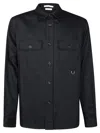 Paolo Pecora Button-up Structured Jacket With Chest Pockets In Black