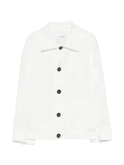 Paolo Pecora Kids' Buttoned Jacket In White