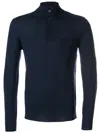 Paolo Pecora Buttoned-neck Jumper In Blue