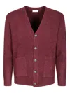 Paolo Pecora Buttoned Patch-pocket Cardigan In Red