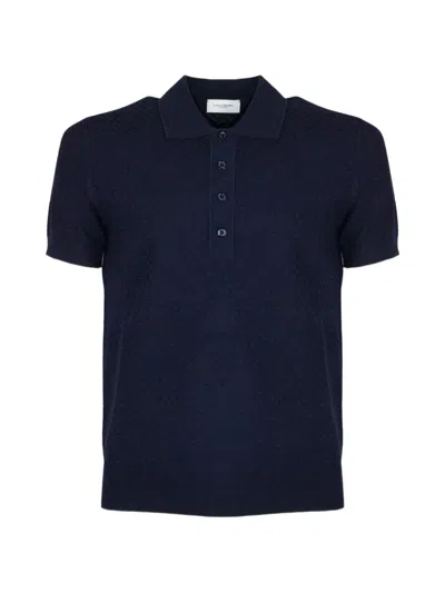 Paolo Pecora Buttoned Polo In Blue