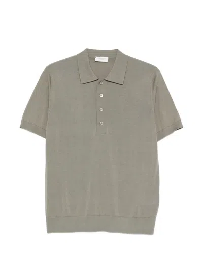 Paolo Pecora Buttoned Polo Shirt In Gray
