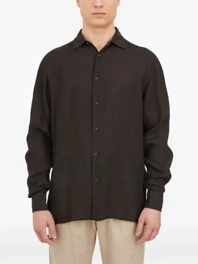 Paolo Pecora Buttoned Shirt In Black