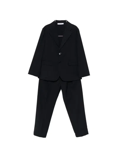 Paolo Pecora Kids' Buttoned Suit In Blue