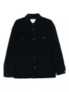 Paolo Pecora Buttoned Wool Coat In Black