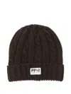 Paolo Pecora Cable-knit Beanie In Brown