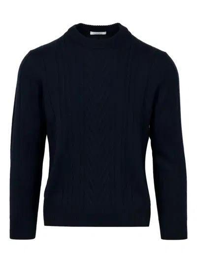 Paolo Pecora Cable-knit Sweater In Blue