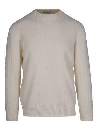 PAOLO PECORA CABLE-KNIT WOOL SWEATER