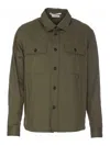 Paolo Pecora Overshirt In Mixed Cotton Fabric In Green