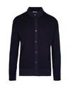 Paolo Pecora Button-down Wool Sweater In Blue