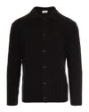 Paolo Pecora Brown Knit Cardigan In Black