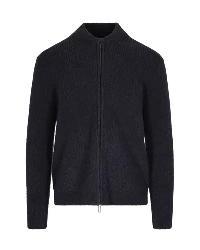 Paolo Pecora Cardigan In Lana Fumo Di Londra In Blue