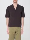 Paolo Pecora Cotton Short-sleeve Cardigan In Braun