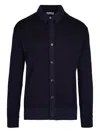 Paolo Pecora Button-down Wool Sweater In Black