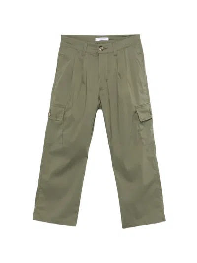 Paolo Pecora Kids' Cargo-pocket Trousers In Green