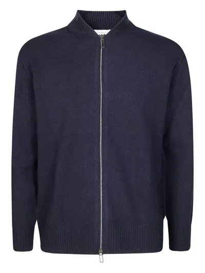 Paolo Pecora Cardigan In Lana Vergine Blu In Blue