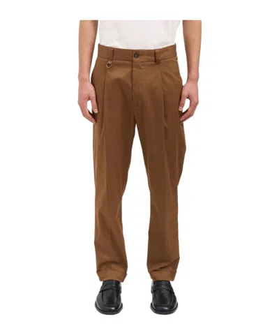 Paolo Pecora Casual Pants With Belt Loops In Brown