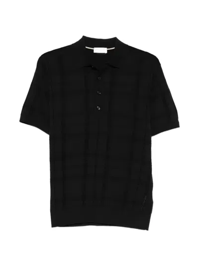 Paolo Pecora Checked Polo Shirt In Black
