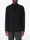 Paolo Pecora Chest-pocket Field Jacket In Black