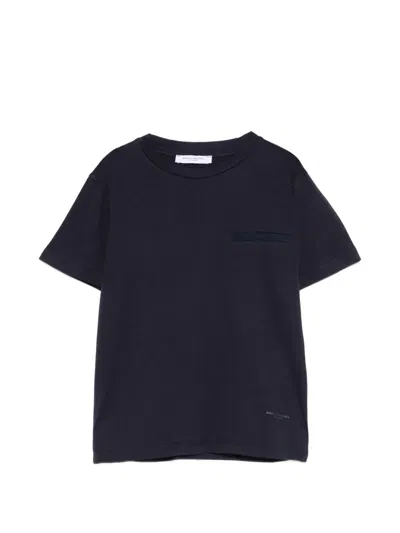 Paolo Pecora Kids' Chest-pocket T-shirt In Blue