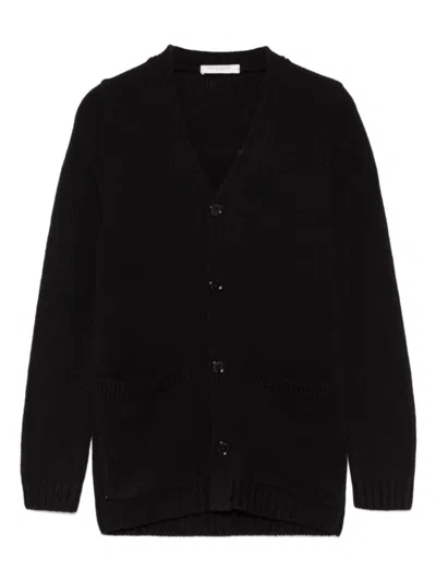 Paolo Pecora Kids' Chunky-knit Cardigan In Black