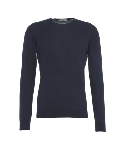 Paolo Pecora Classic Crew Neck Pullover With Ribbed Detailing In Black