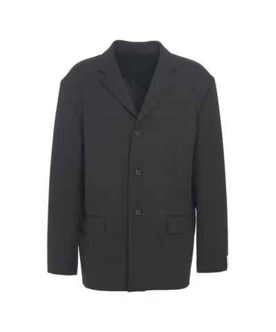 Paolo Pecora Classic Tailored Blazer With Notched Collar And Flap Pockets In Black