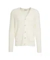 Paolo Pecora Classic V-neck Cardigan With Button Closure In Neutral