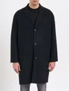 Paolo Pecora Wool Coat In Black