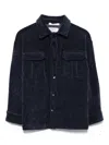 Paolo Pecora Corduroy Button Shirt In Black