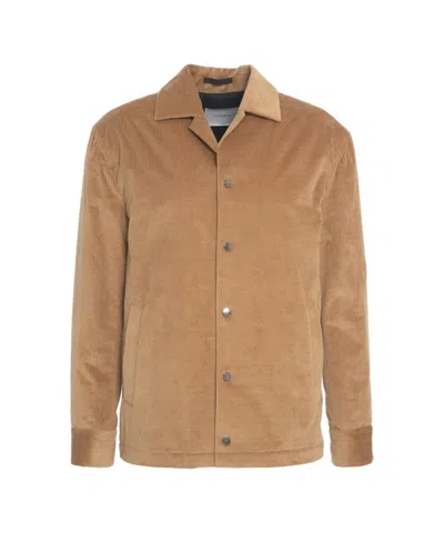 Paolo Pecora Corduroy Jacket In Brown