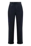 Paolo Pecora Cotton Blend Trousers In Blue