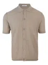 Paolo Pecora Camicia In Maglia Estrafine Beige In Neutrals