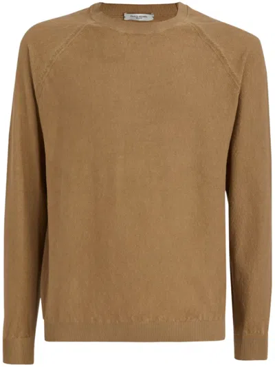 Paolo Pecora Cotton Jumper In Brown