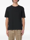 Paolo Pecora T-shirt In Maglia Di Lino E Cotone In Black
