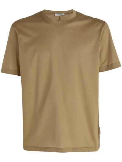 Paolo Pecora Cotton T-shirt In Brown