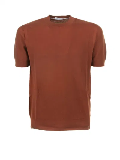 Paolo Pecora Cotton T-shirt In Brown